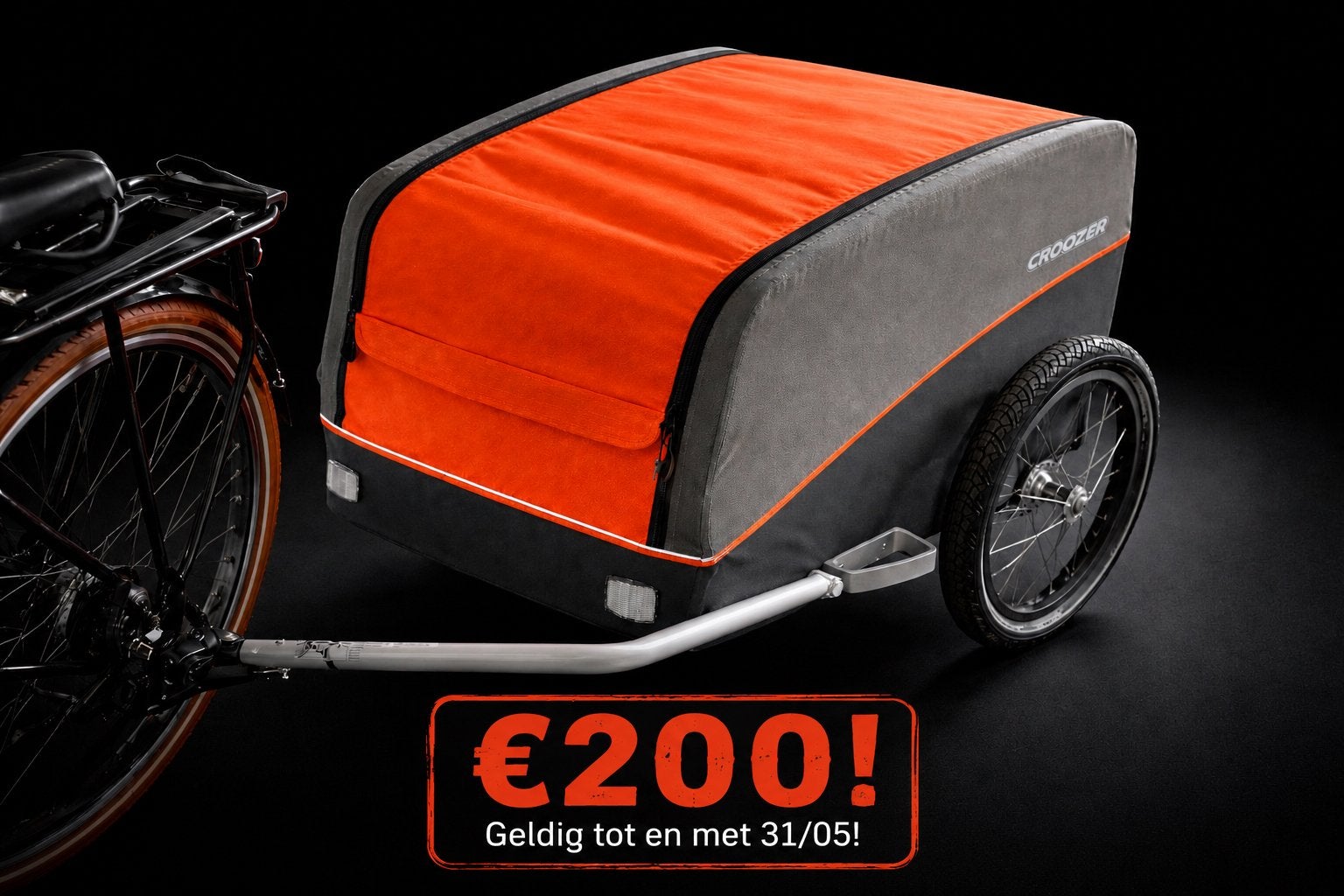 Croozer Cargo Pakko | Fietskar, Gebruikt, Opvouwbaar, Ophalen of Verzenden, Aanhangfiets