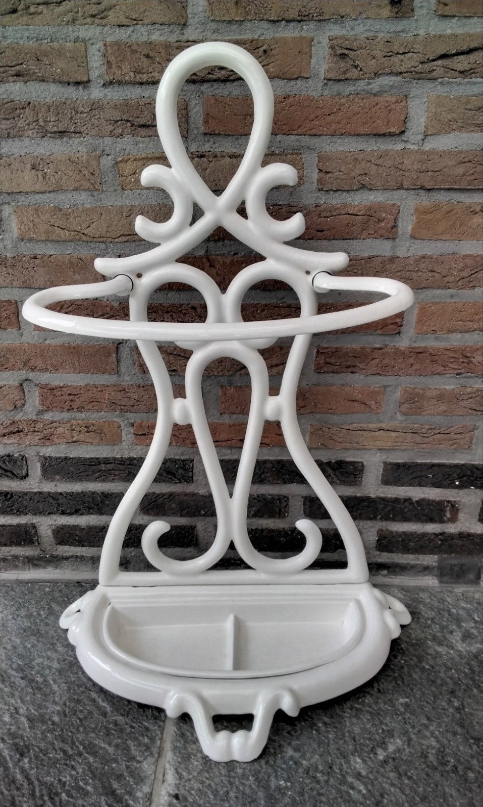 Paraplubak,Art Nouveau, melkwitte emaille, Enlèvement