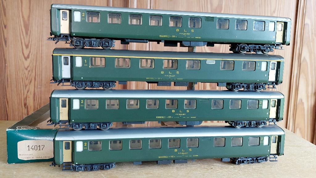 SACHSEN MODELLE BLS RAME DE 4 VOITURES HO, Hobby & Loisirs créatifs, Trains miniatures | HO, Utilisé, Envoi
