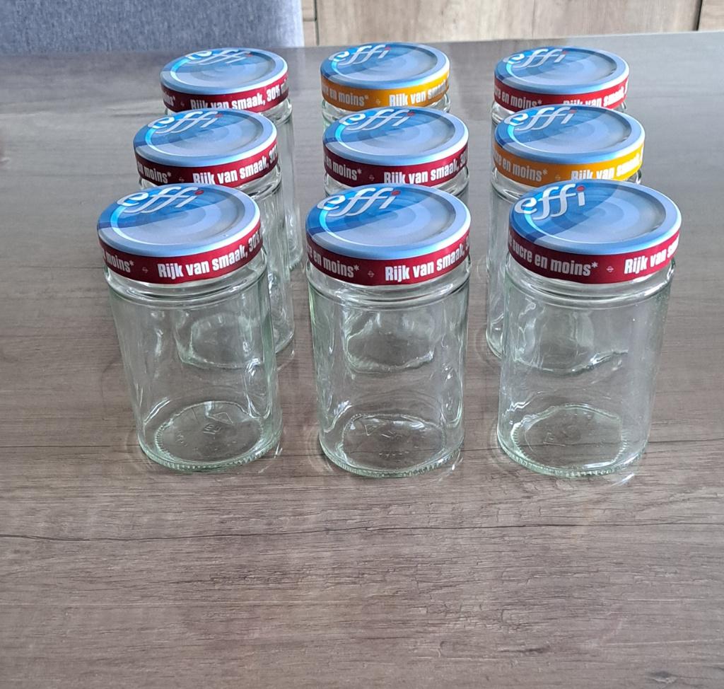 effi confituur potten 20 stuks, Ophalen, Zo goed als nieuw, Glas, Pot, Bus of Blik