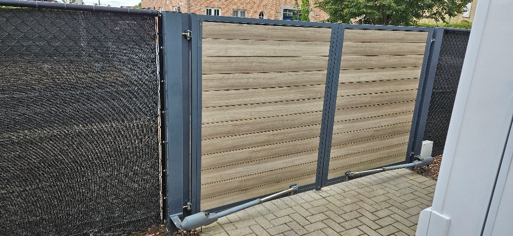 elektrische poort, Tuin en Terras, Tuinpoorten, Ophalen, Gebruikt, Staal, 150 tot 200 cm