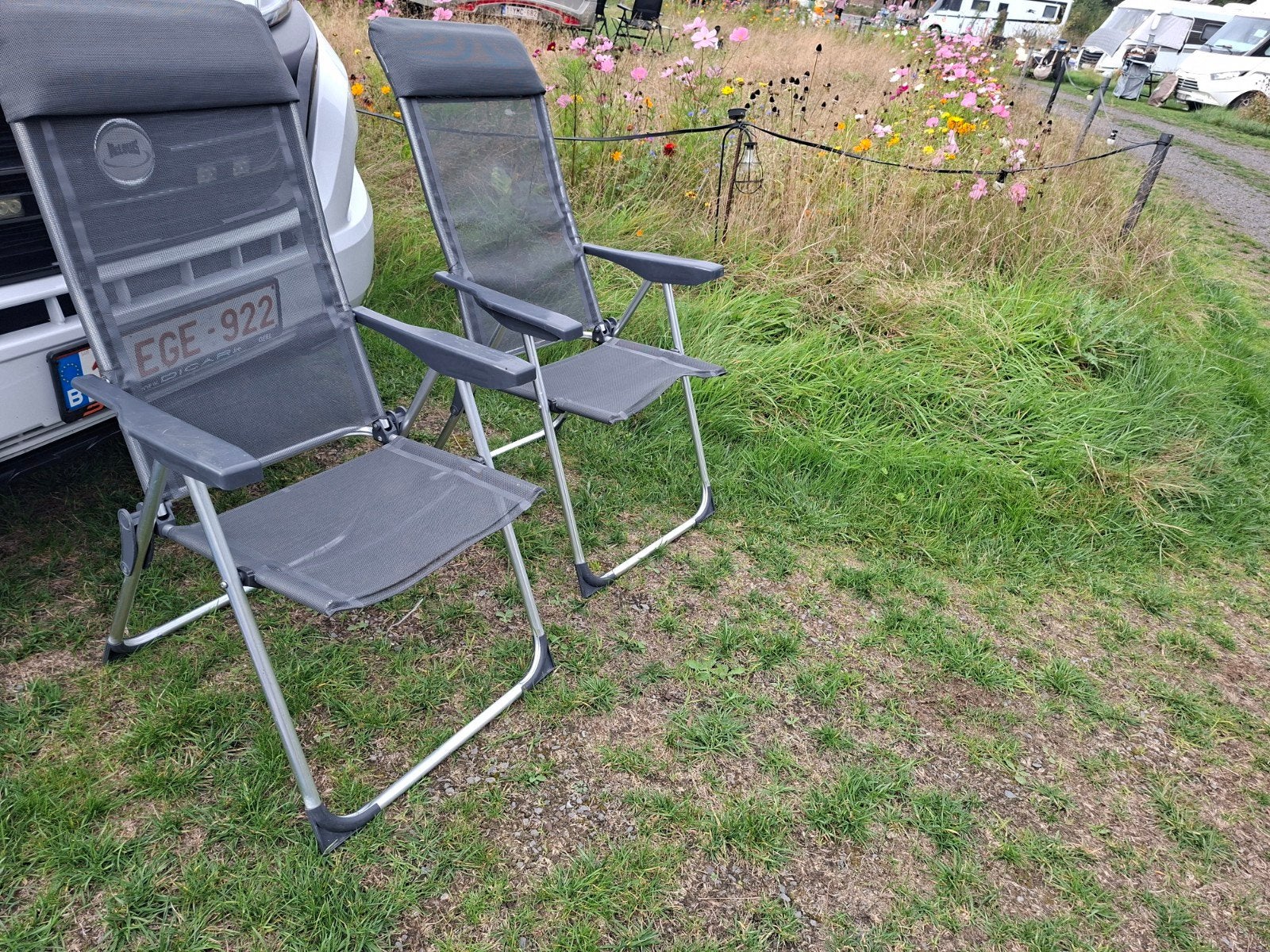 2campingzetels, Caravanes & Camping, Enlèvement, Utilisé, Chaise de camping