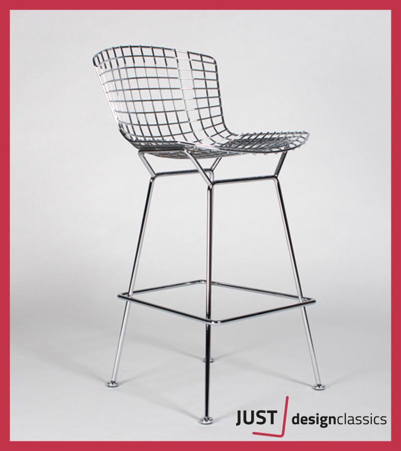 Knoll Bertoia Barstool Chroom (voorraad:4), Ophalen, Zo goed als nieuw