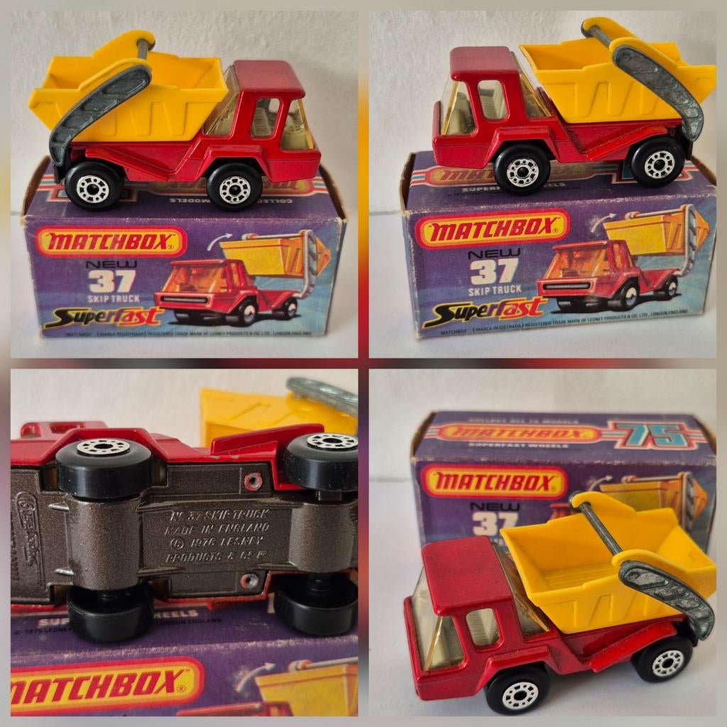 Matchbox 37-C 1976 Skip Truck (brown base) - VNMIB, Enlèvement ou Envoi, Neuf, Voiture