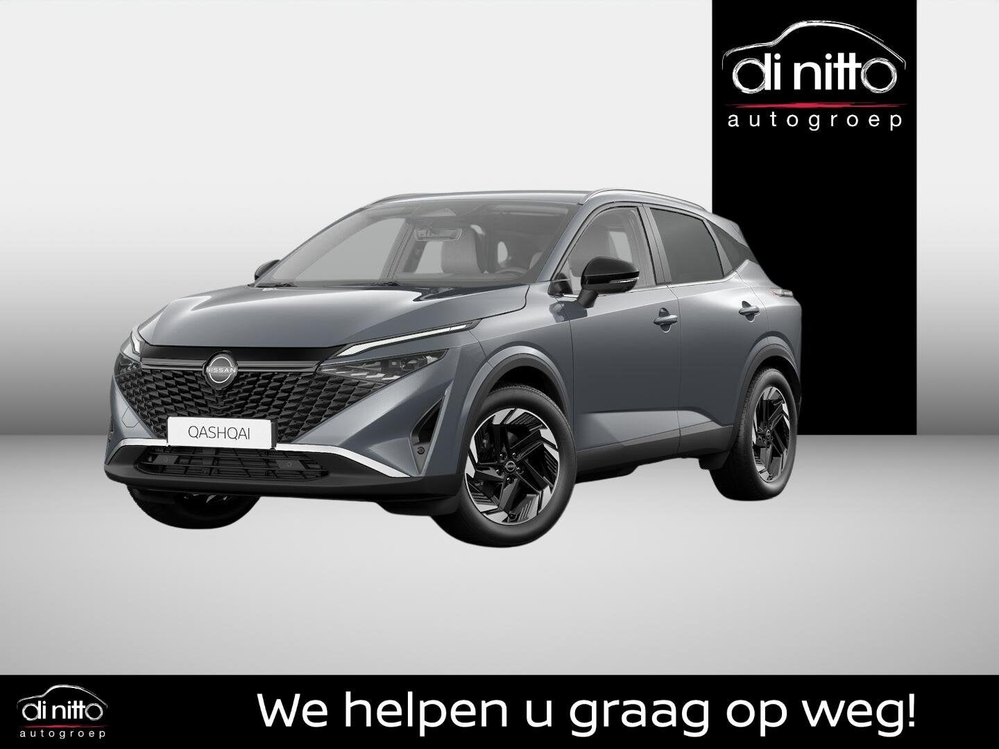 Nissan Qashqai Mild-Hybrid 158 N-CONNECTA 2WD Xtronic, Auto's, Nissan, Stof, 1800 kg, Zwart, 5 zetels