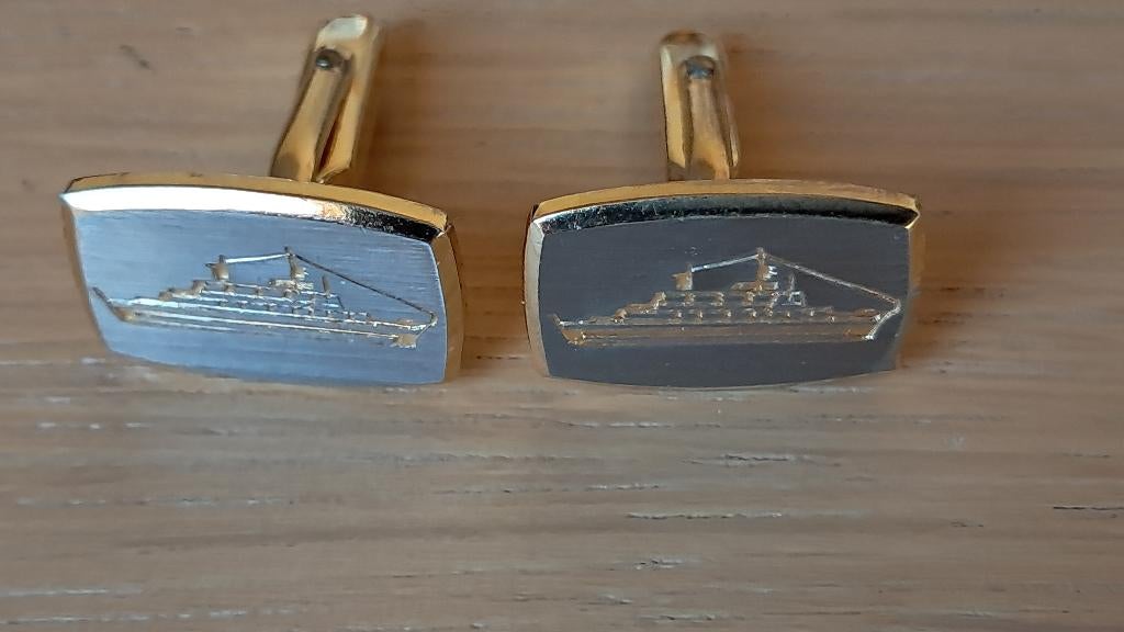 gouden manchetknopen, Handtassen en Accessoires, Manchetknopen, Ophalen, Zo goed als nieuw, Goud, Verguld
