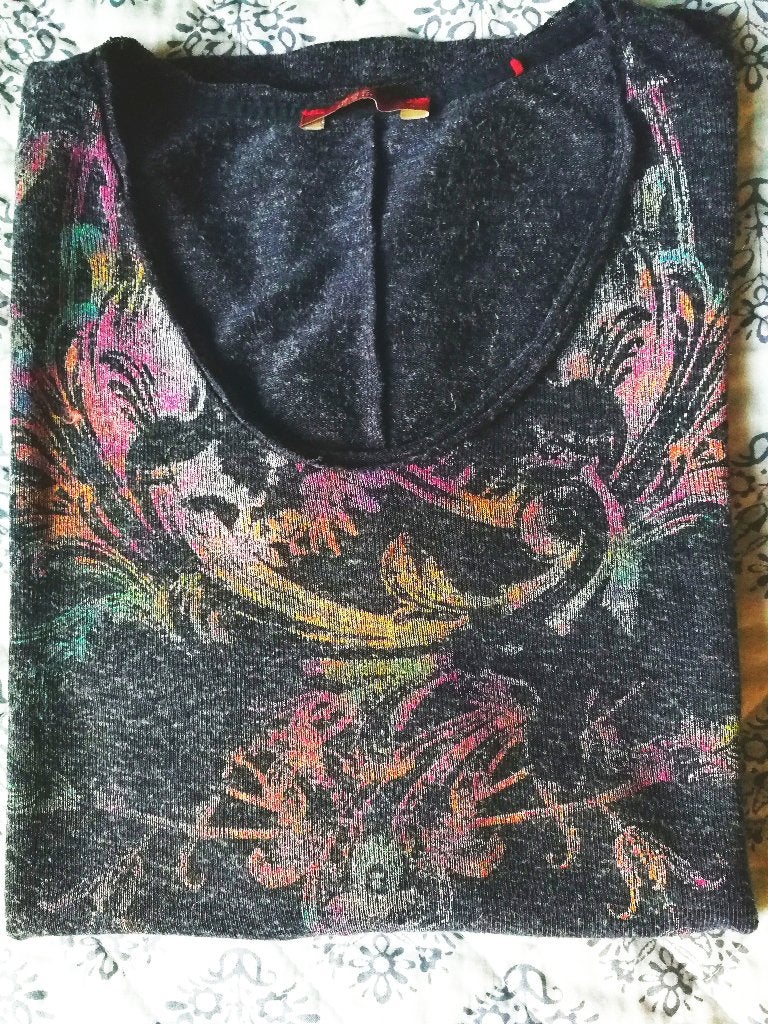 Longsleeve L in katoen-mix, T-shirt met lange mouw, Esprit, Kleding | Dames, Meerkleurig, Maat 42/44 (L), Ophalen of Verzenden