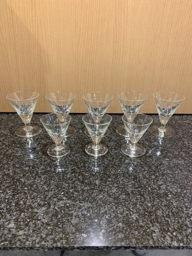 Vintage likeurglazen, Ophalen of Verzenden, Zo goed als nieuw, Borrel- of Shotglas
