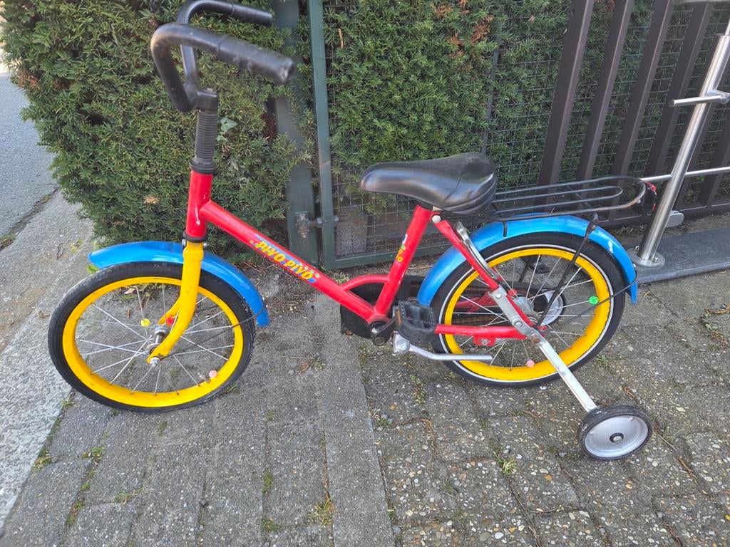 Kinderfiets Piyo Piyo met zijwieltjes, Enlèvement, Utilisé, Moins de 16 pouces, Stabilisateurs