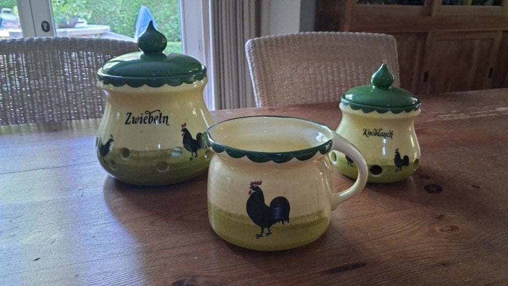 3 stukken van Kip en haan servies te koop!, Ophalen of Verzenden, Zo goed als nieuw
