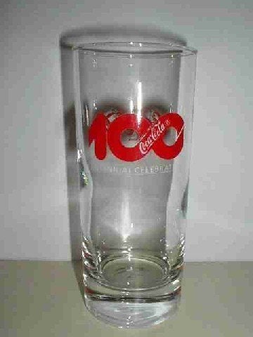 Dubbeldruk Coca Cola glas 100 jaar Coca-Cola Centennial, Verzamelen, Ophalen of Verzenden, Nieuw