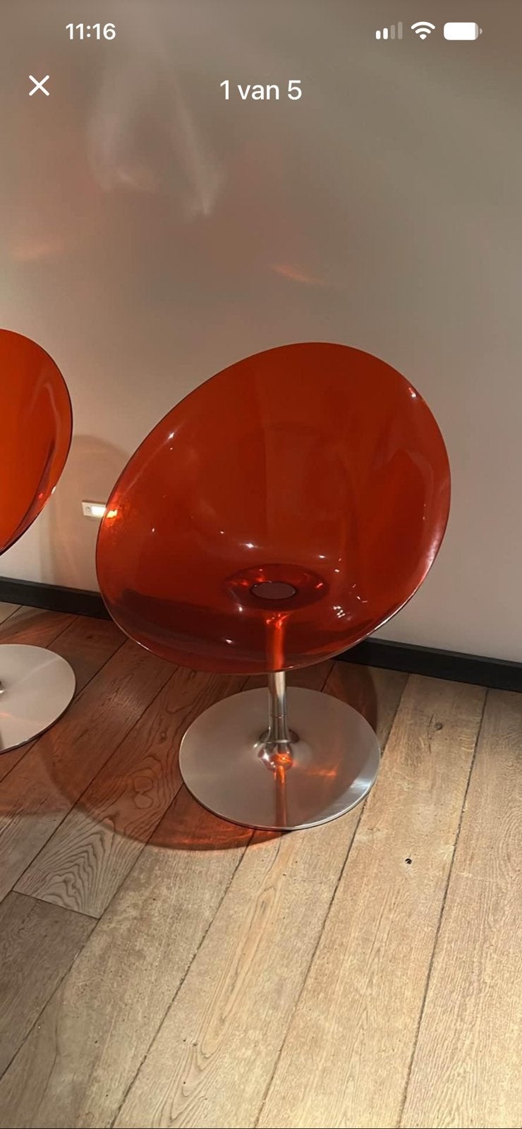 Magnifique fauteuil pivotant Eros Kartell, Maison & Meubles, Enlèvement, Comme neuf