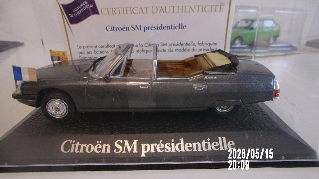 CITROËN SM PRESIDENTIELLE POMPIDOU.1/43 en VITRINE, Hobby en Vrije tijd, Ophalen of Verzenden, Zo goed als nieuw, Auto, Overige merken