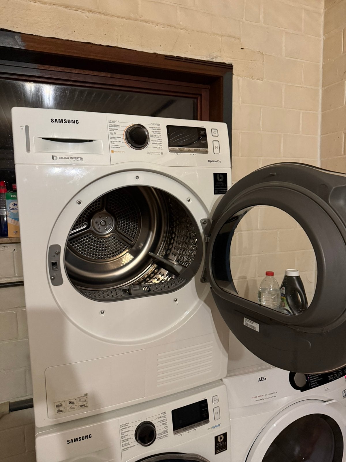 Droogkast Samsung, Elektronische apparatuur, Was-droogcombinaties, 6 tot 8 kg, Ophalen, Gebruikt, 85 tot 90 cm