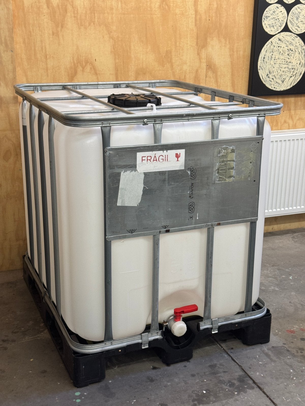 1000-liter IBC-container, Tuin en Terras, Regentonnen, Ophalen, Zo goed als nieuw