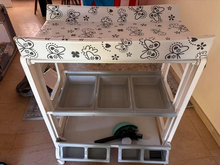 Table à langer avec baignoire/bon état, Ophalen of Verzenden, Zo goed als nieuw