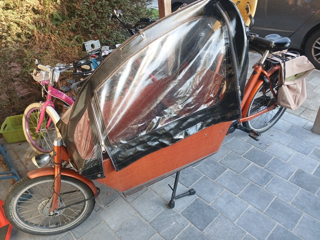 Electrische bakfiets, Fietsen en Brommers, 4 kinderen of meer, Gebruikt, Elektrisch, Schijfrem