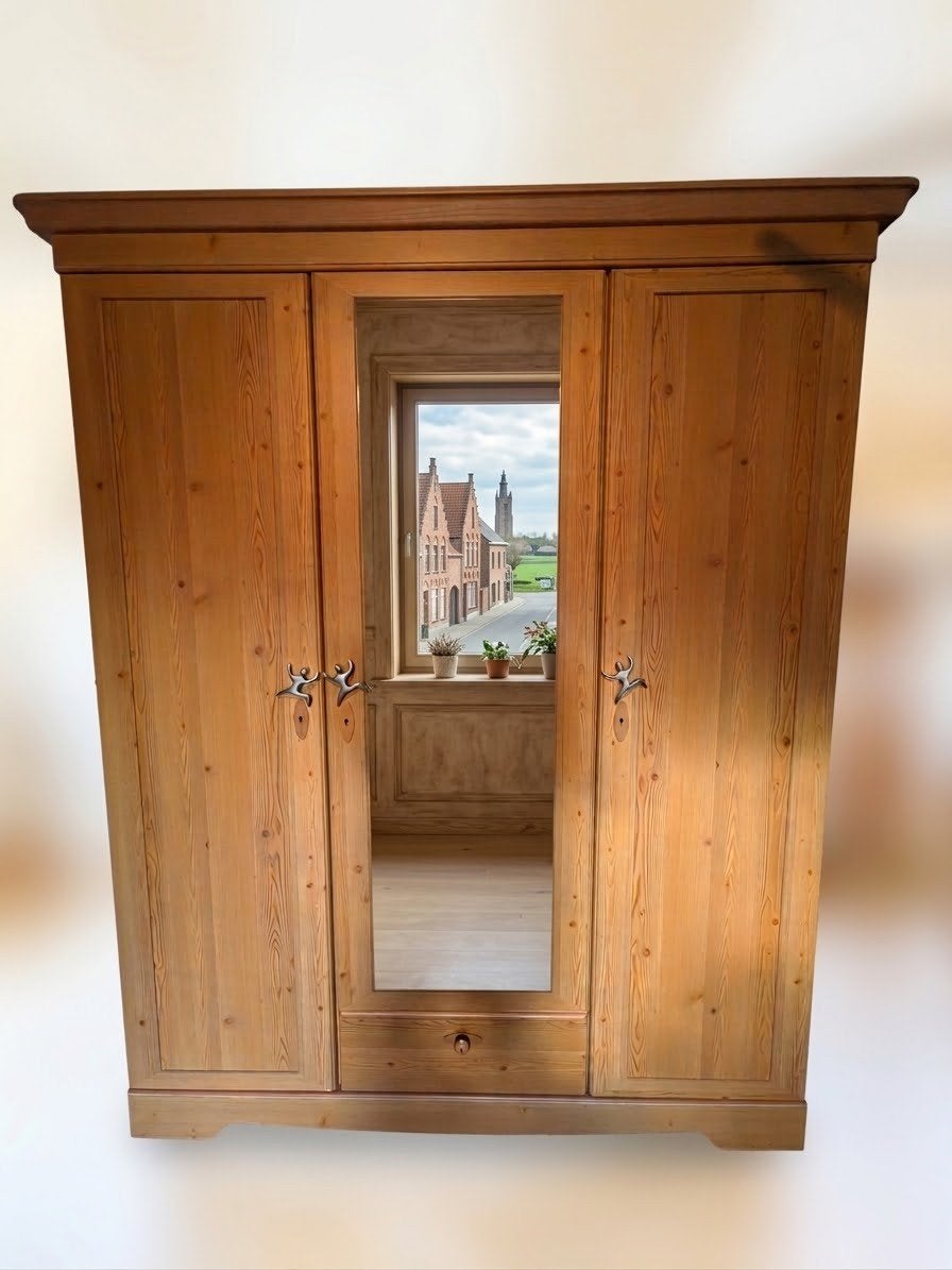 Jeugd slaapkamer in massief hout, Ophalen, Gebruikt, Eenpersoons