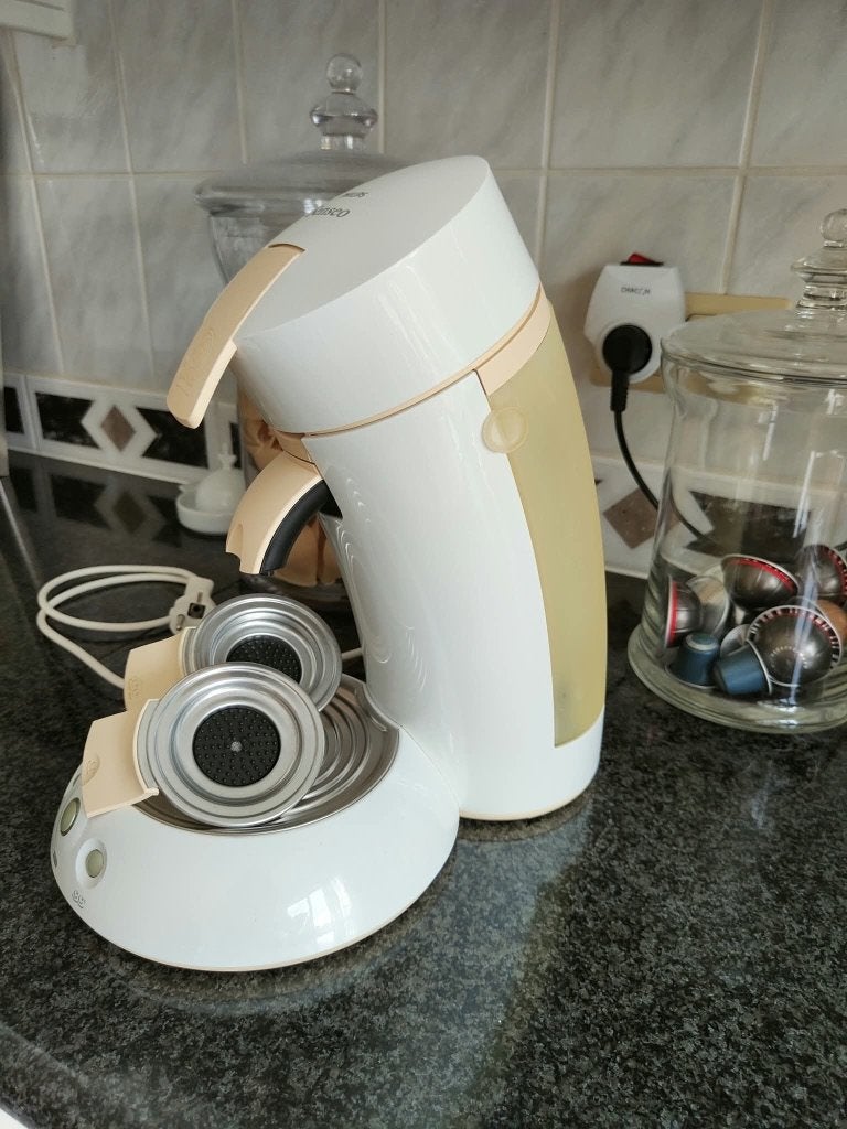 Philips Senseo Original Wit/Beige – Inclusief 2 Padhouders, Porte-capsules, Enlèvement, Utilisé, Philips
