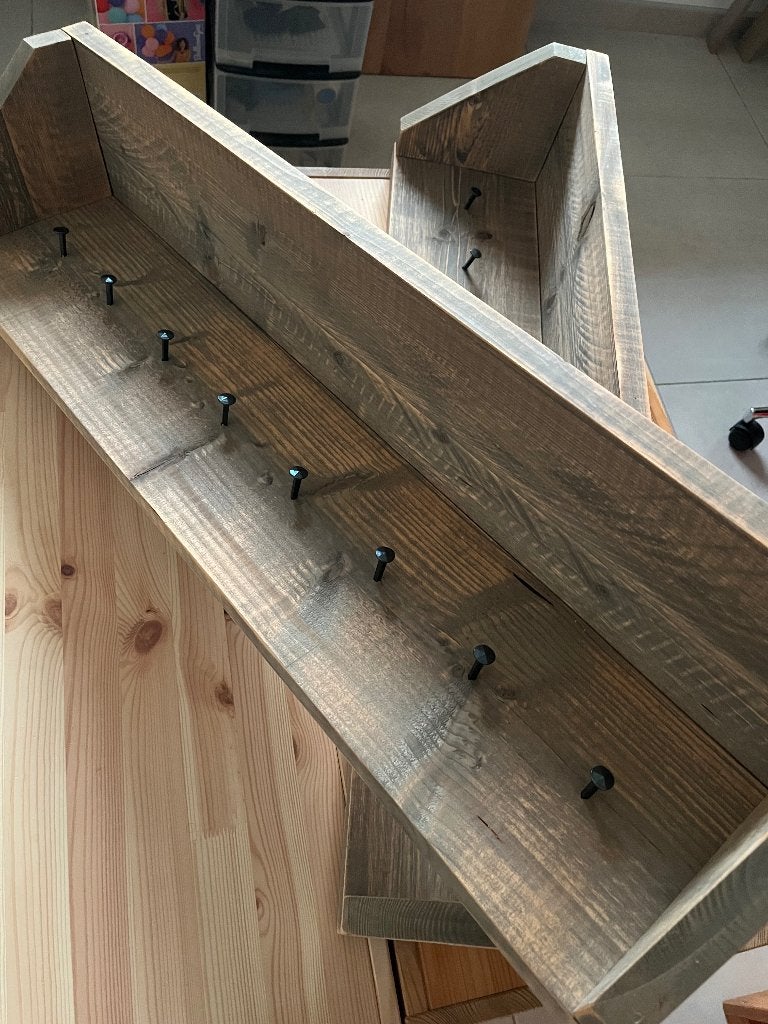 Industriële kapstok steigerhout, Zo goed als nieuw, Minder dan 100 cm, Hout, Ophalen