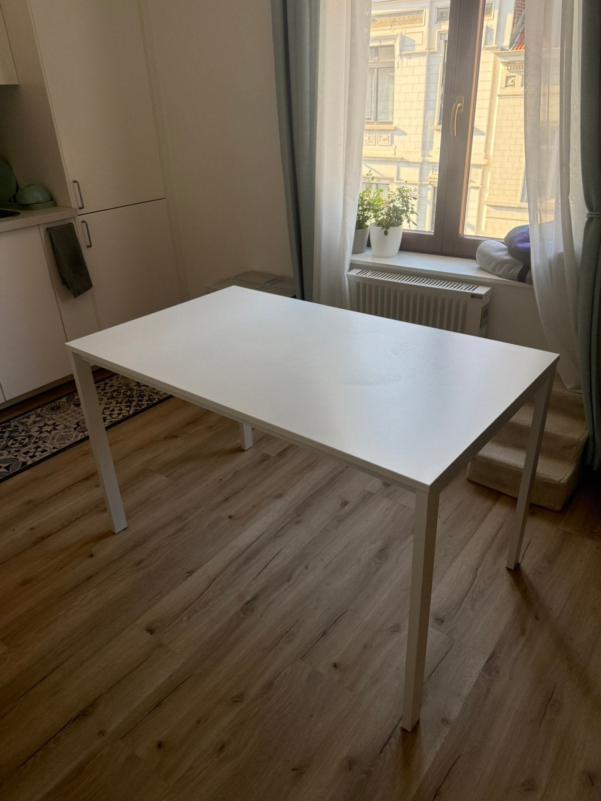 Table à manger blanc Ikea, Maison & Meubles, Enlèvement ou Envoi, Comme neuf