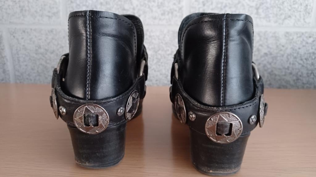 Western leren enkellaarzen Steve Madden, Ophalen, Zwart, Lage of Enkellaarzen, Steve Madden