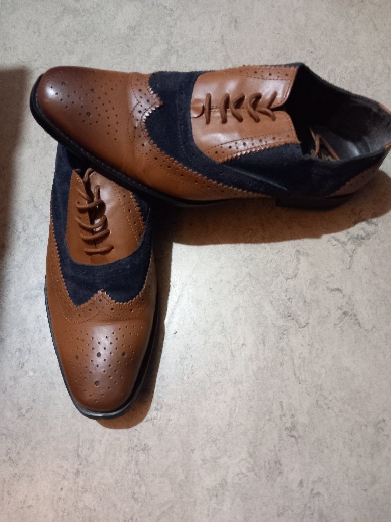 Chaussures Brogues bicolores Redfoot - Cuir & Daim., Vêtements | Hommes, Chaussures, Chaussures à lacets, Comme neuf, Brun, Enlèvement