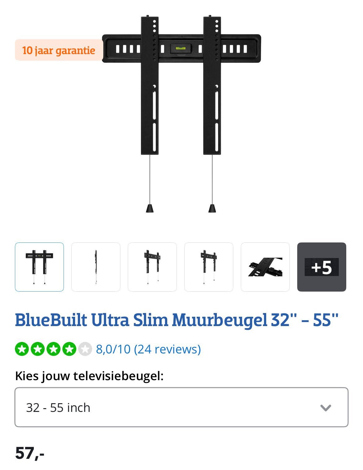 Muurbeugel TV 32’’ rot 55’’, Ophalen of Verzenden, Nieuw
