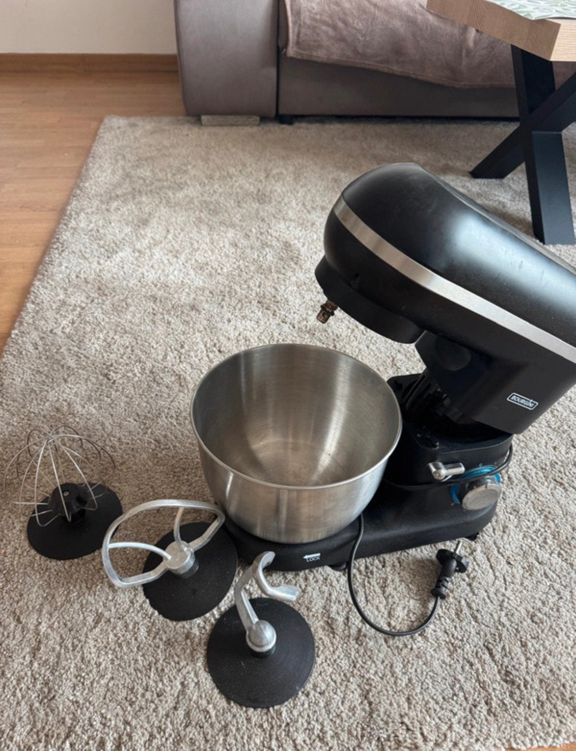 Bourgini Keukenmachine 800W met RVS Mengkom & Accessoires, Ophalen, Zo goed als nieuw
