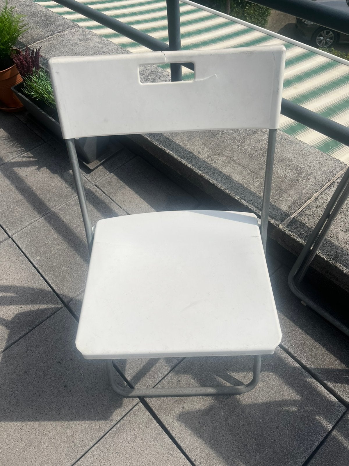 4 plooistoelen GRATIS, Ophalen, Gebruikt, Kunststof