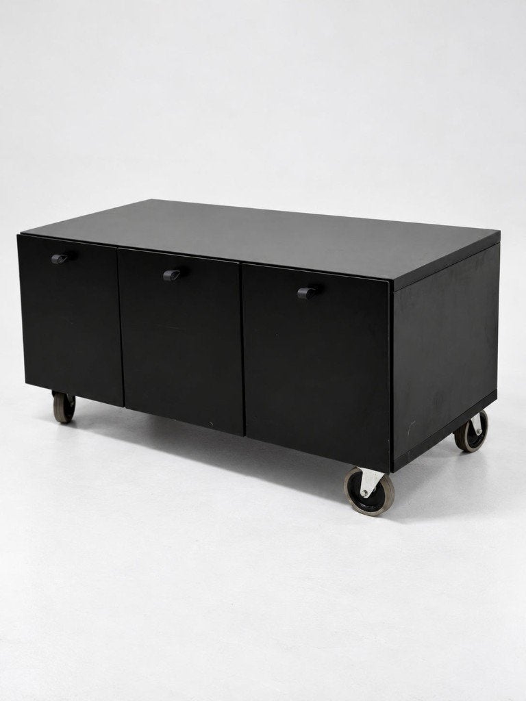 Meuble bas Bulo noir sur roulettes, tiroir à dossiers, Enlèvement ou Envoi, Moins de 100 cm, 100 à 150 cm, Utilisé