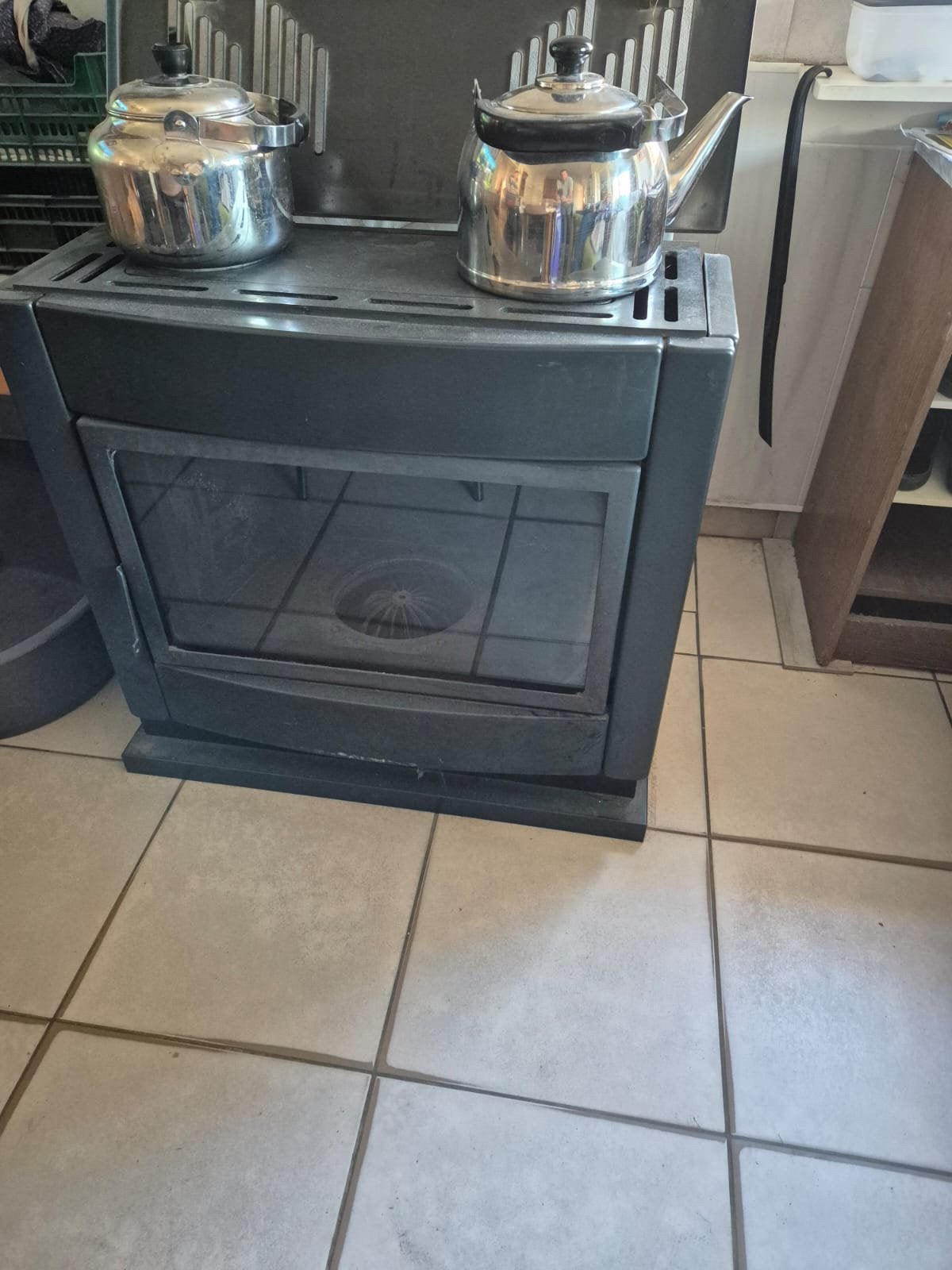 Mazoutkachel, Enlèvement, Utilisé