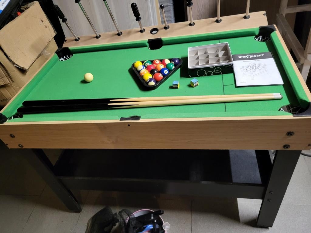Speeltafel OneConcept Gamestar (37 spellen) MDF Berk, Ophalen