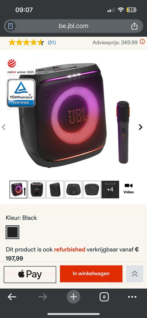 Jbl party box encore 2, Enlèvement, Comme neuf
