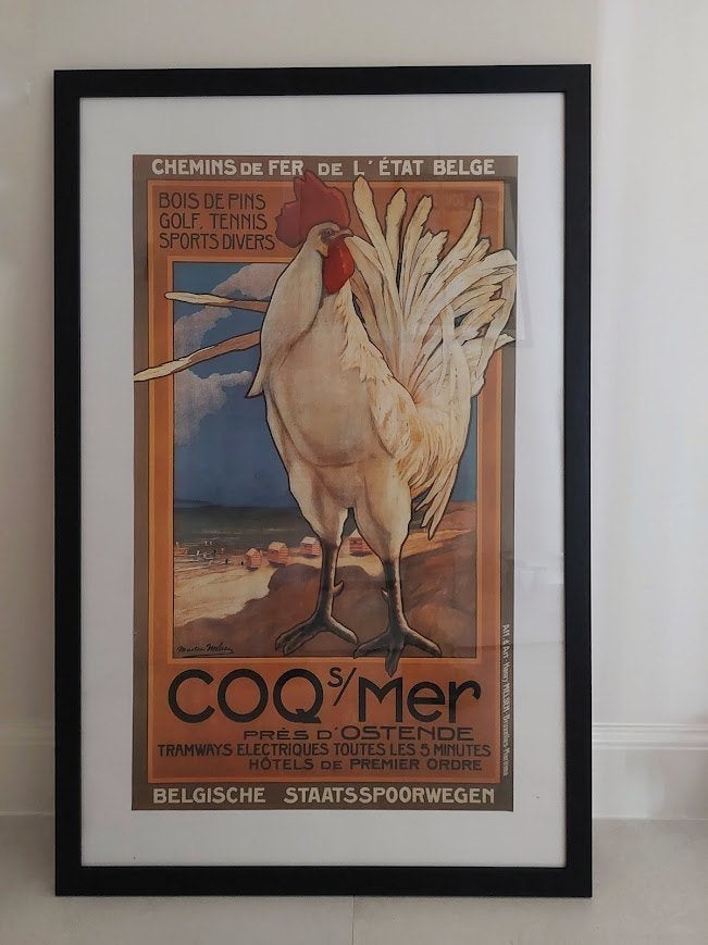 De Haan retro affiche ., Collections, Rétro, Autres types, Enlèvement ou Envoi