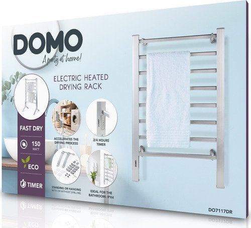 DOMO - elektrisch droogrek - verwarmd, Maison & Meubles, Salle de bain | Meubles de Salle de bain, Neuf, Autres types, Moins de 100 cm