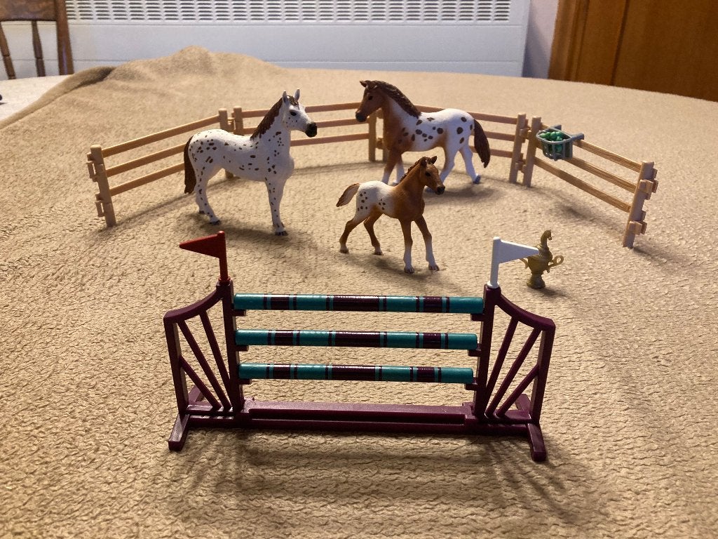 Schleich Lisa's toernooitraining, 5-12 jaar (compleet+doos), Ophalen of Verzenden, Zo goed als nieuw, Jongen of Meisje