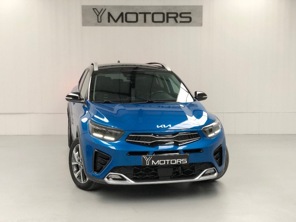 KIA STONIC 1.0 T-GDI 7DCT GT-LINE BLACK EDITION GARANTIE KIA, Auto's, Automaat, Dealer onderhouden, Blauw, Leder en Stof