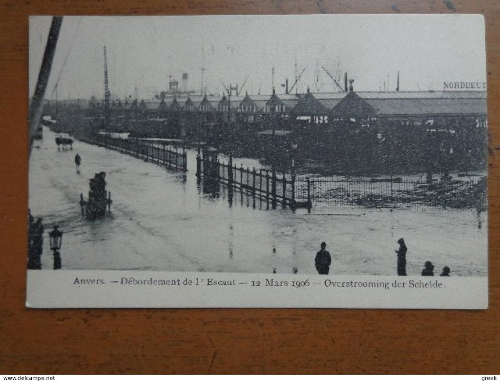 Pk Antwerpen, Overstroming van de Schelde 1906, Verzamelen, Verzenden, Voor 1920, Ongelopen, Antwerpen
