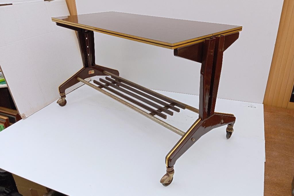 designtafel RAMA TORINO ITALY jaren 50 TV-TAFEL, Gebruikt, 50 tot 100 cm, Ophalen, Overige houtsoorten