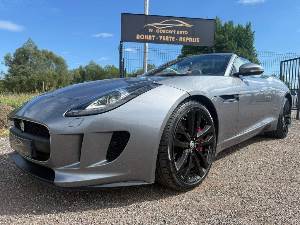 JAGUAR F-TYPE Cabriolet 3.0 V6 340 CV BVA8, Auto's, Automaat, Dealer onderhouden, F-type, Zwart