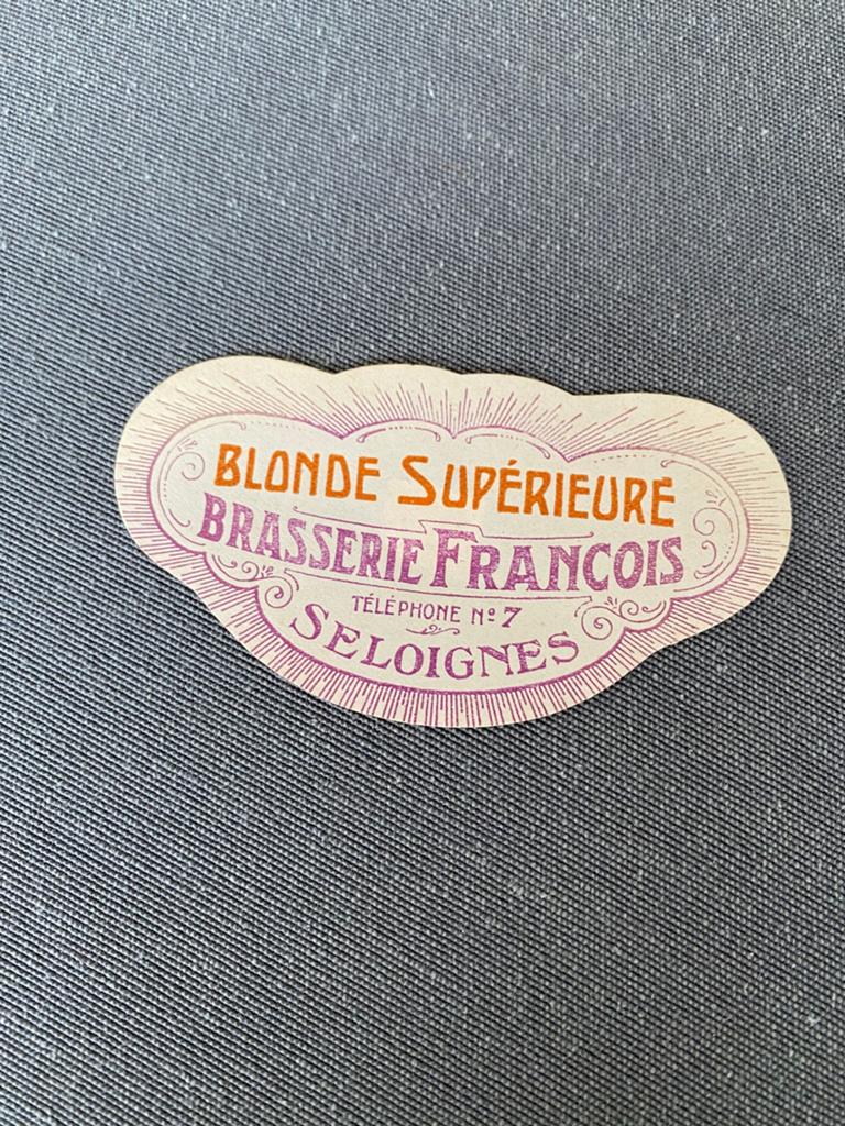 Oud bier etiket brouwerij brasserie FRANCOIS - SELOIGNES, Enlèvement ou Envoi, Utilisé