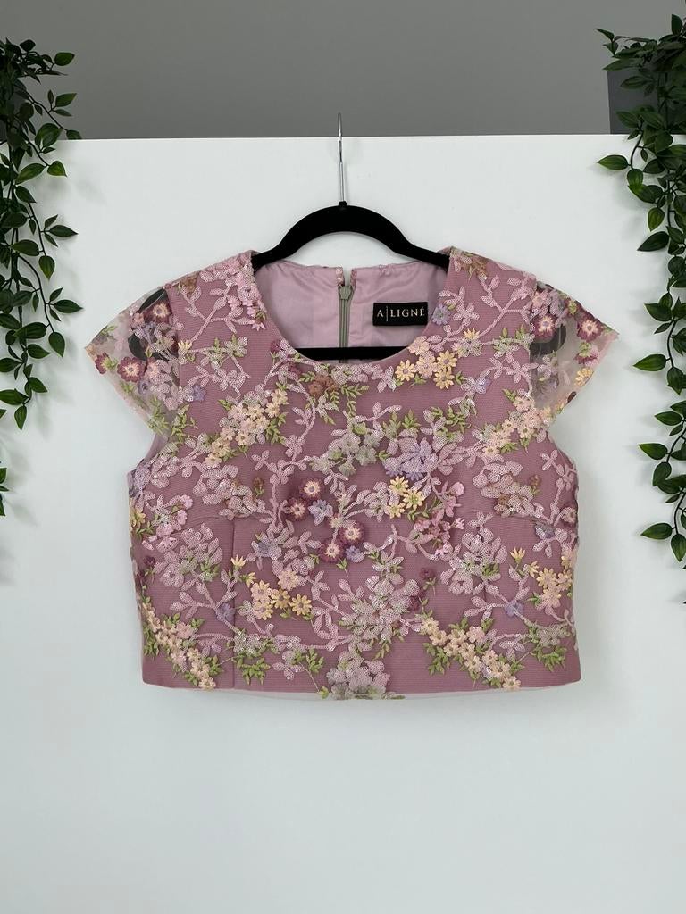 Oudroze Crop top A Ligné maat M, Kleding | Dames, Trouwkleding en Trouwaccessoires, Ophalen of Verzenden, Zo goed als nieuw, Roze