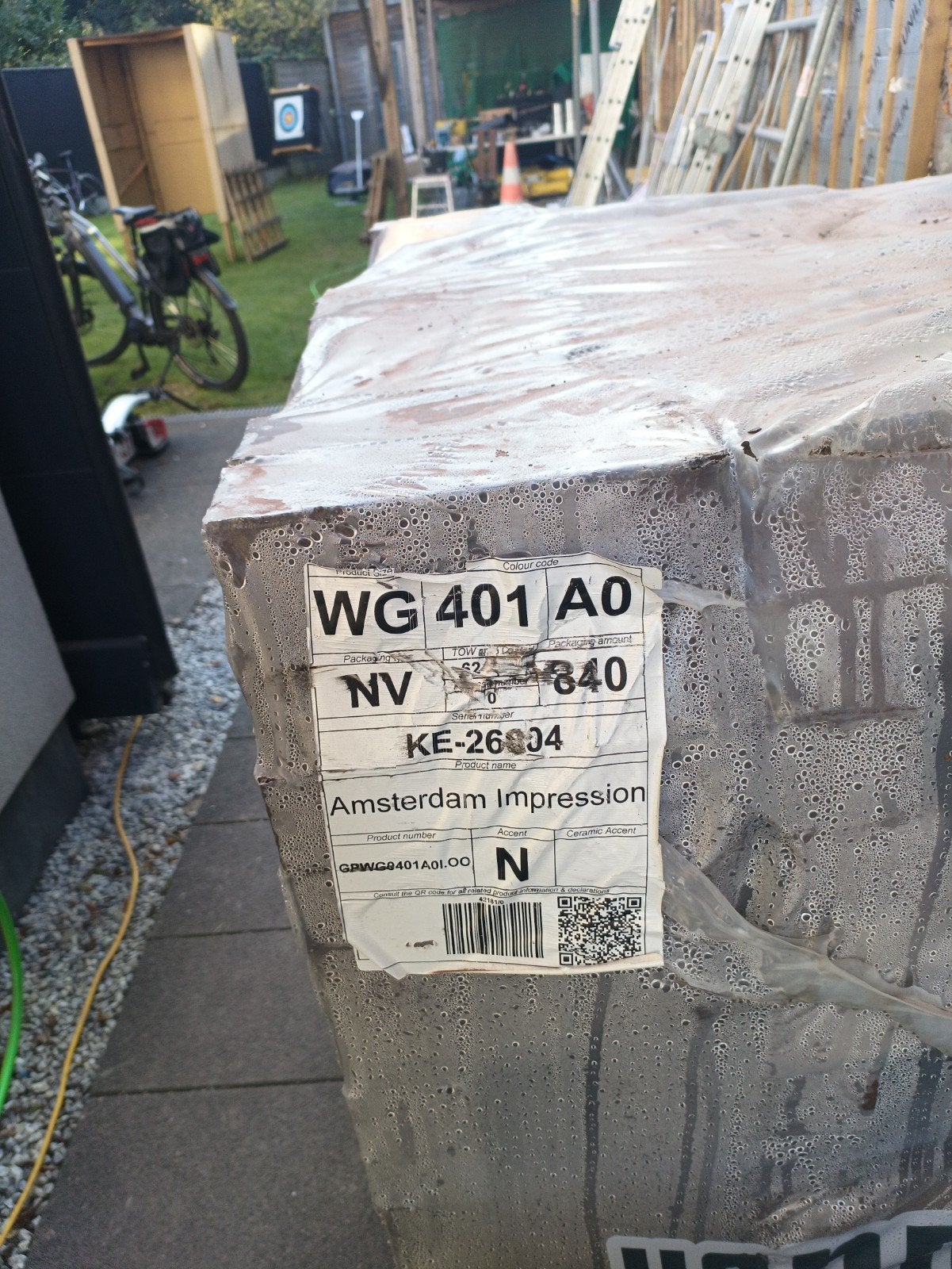 gevelstenen en dunbedmortel, Ophalen