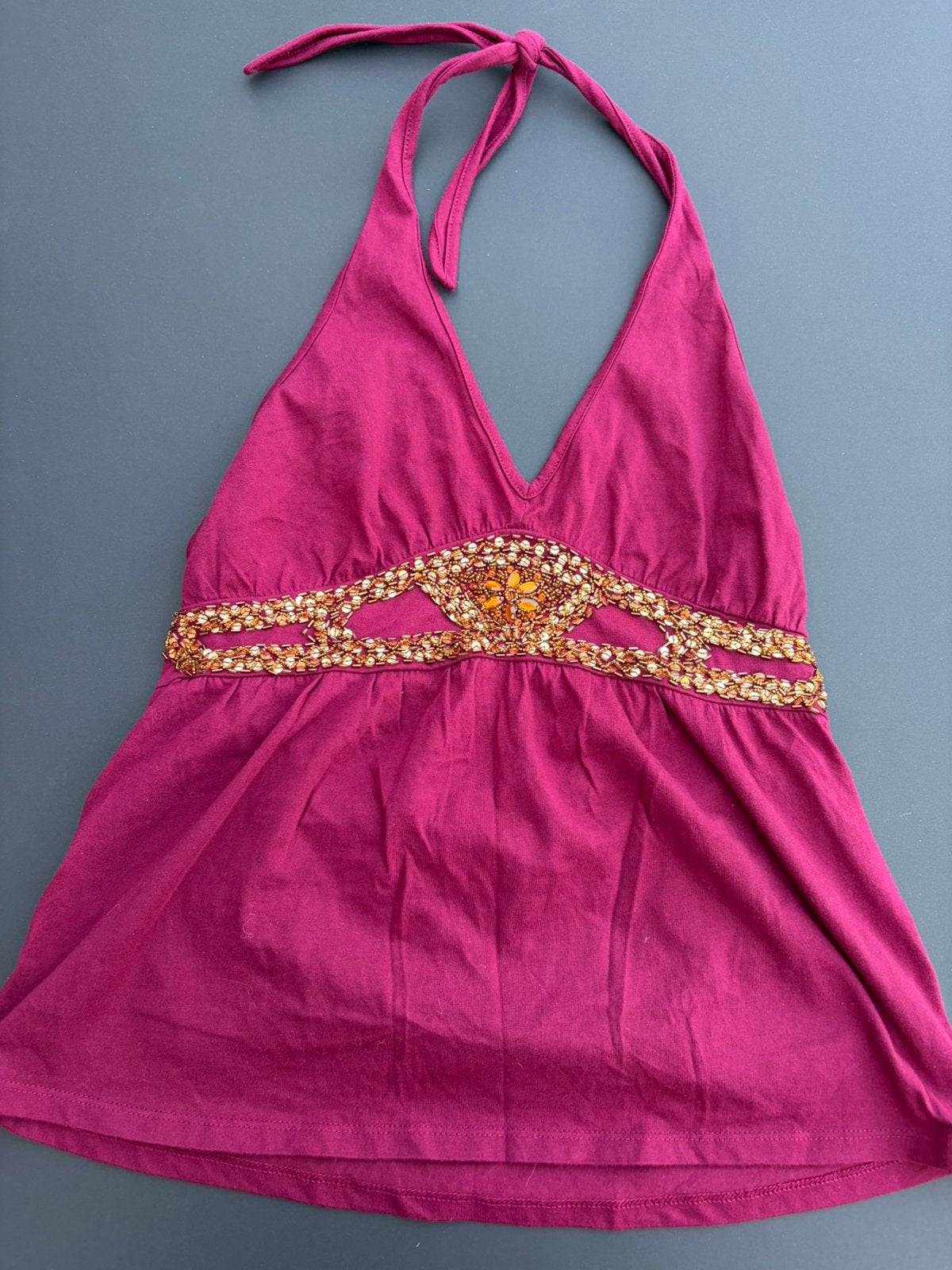 Haltertop met pailletten, vero mida, xl, Kleding | Dames, Topjes, Overige kleuren, Maat 46/48 (XL) of groter, Ophalen of Verzenden