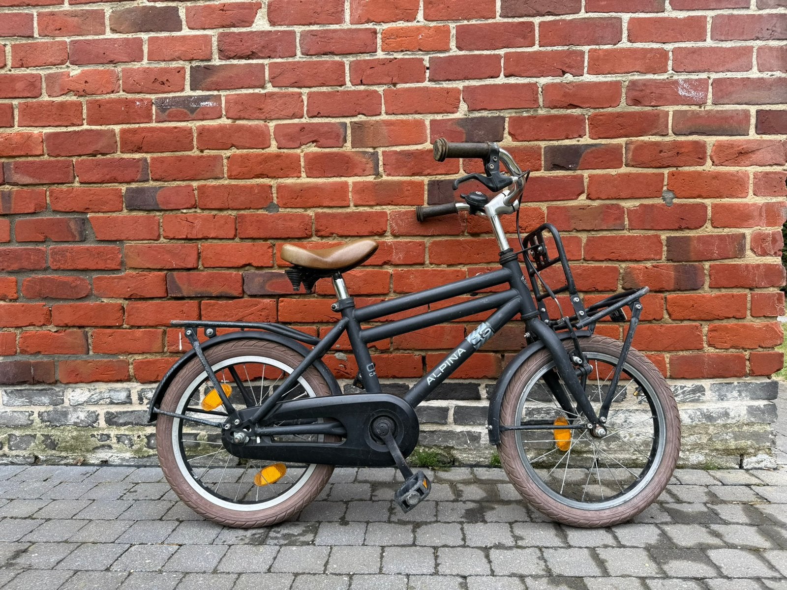 Alpina Cargo 16 inch kinderfiets mat zwart, Enlèvement, Utilisé, 16 pouces