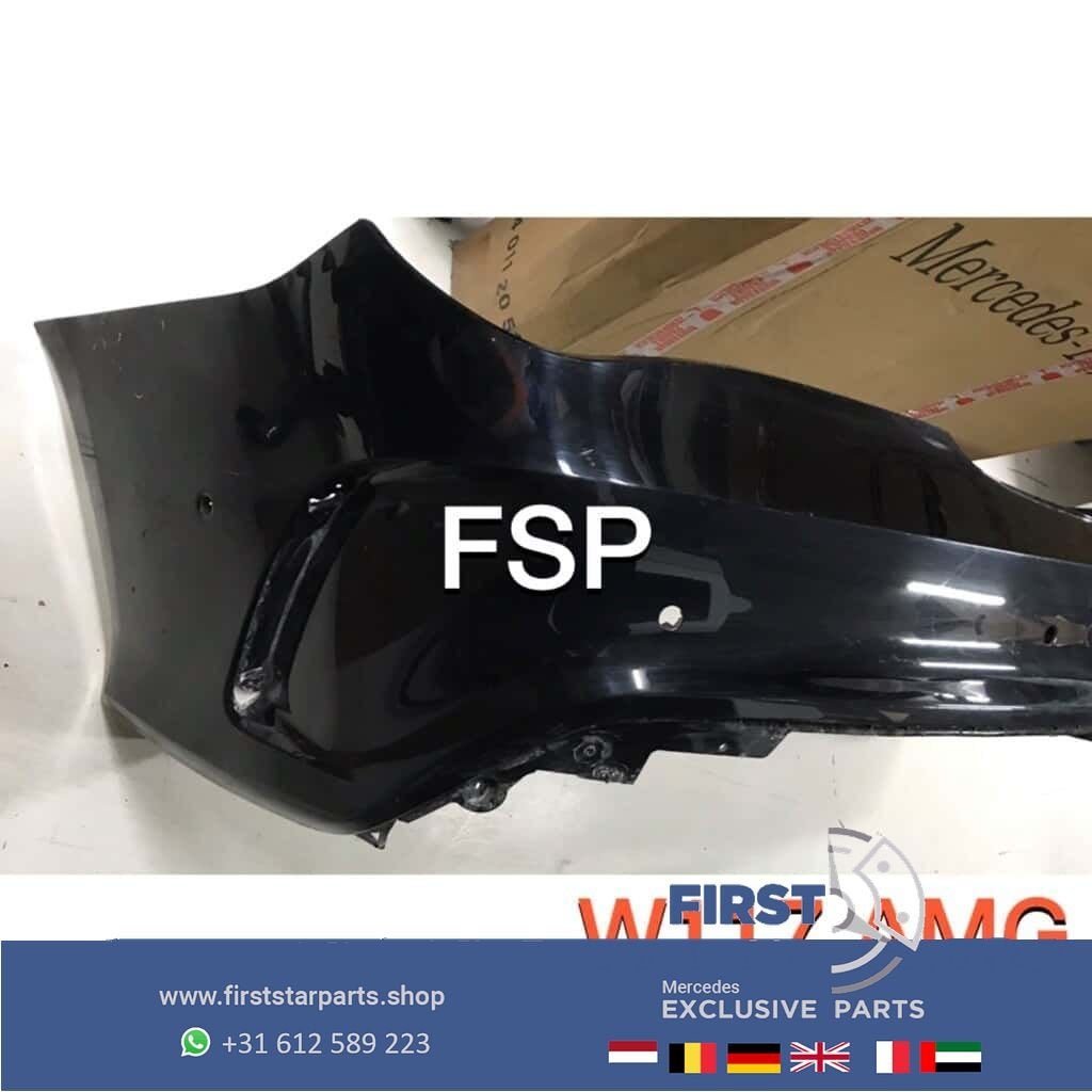 W117 CLA Facelift AMG Achterbumper 2013-2019 zwart PDC origi, Gebruikt, -, Ophalen of Verzenden, Achter