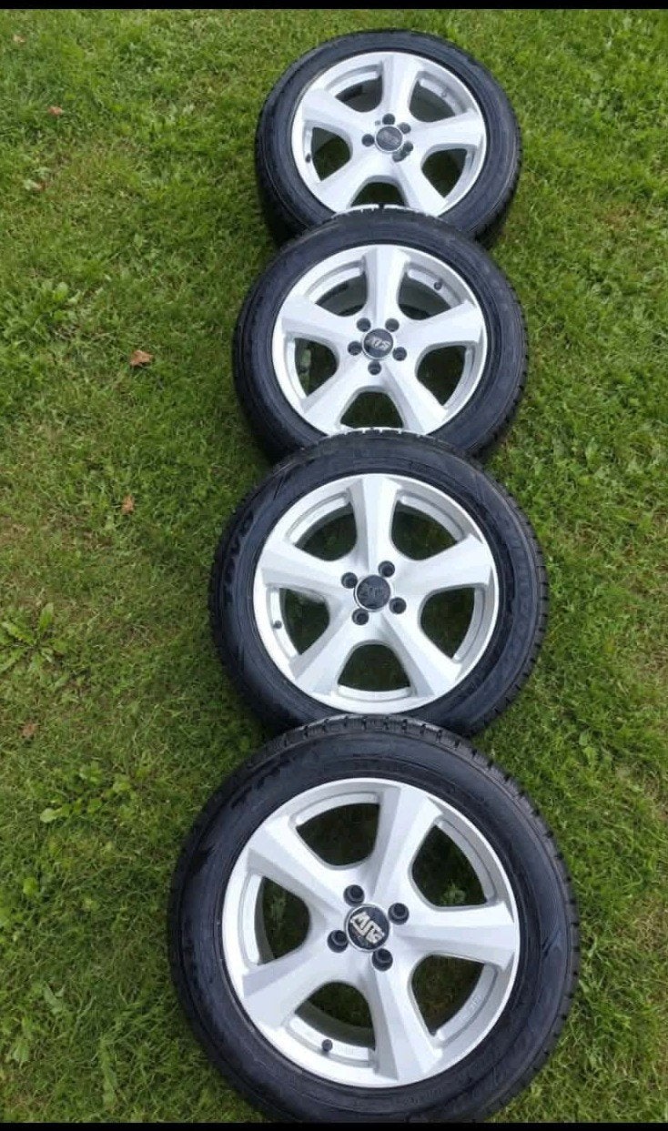 16inch aluminium velgen 4x100 met winterbanden, Ophalen