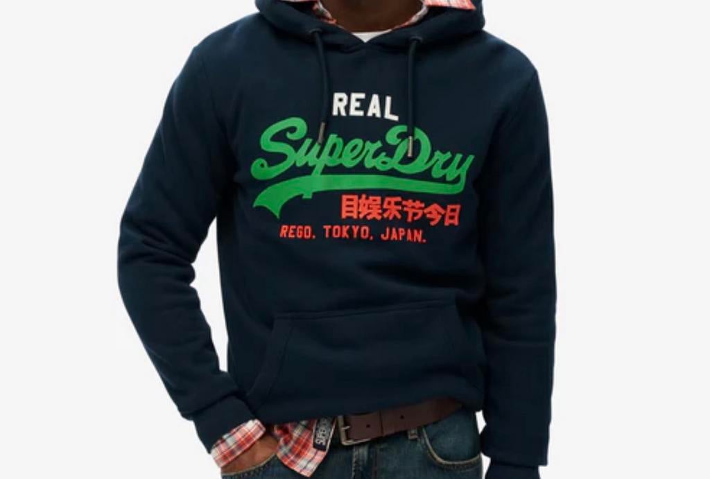 Sweat superdry, Enlèvement ou Envoi, Comme neuf, Taille 46 (S) ou plus petite, Bleu