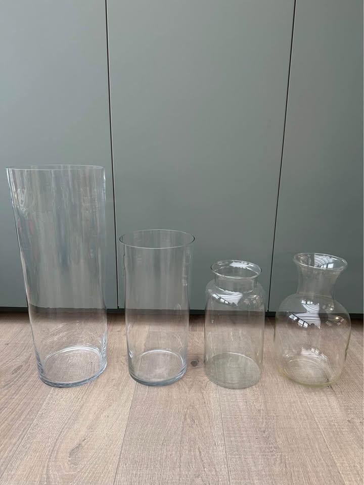 Verschillende (decoratie) vazen, Ophalen, Overige kleuren, 50 tot 75 cm, Glas